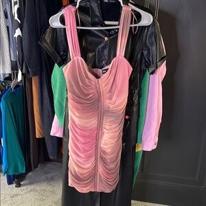 Zara short printed Ruched tulle dress 2693/187/116